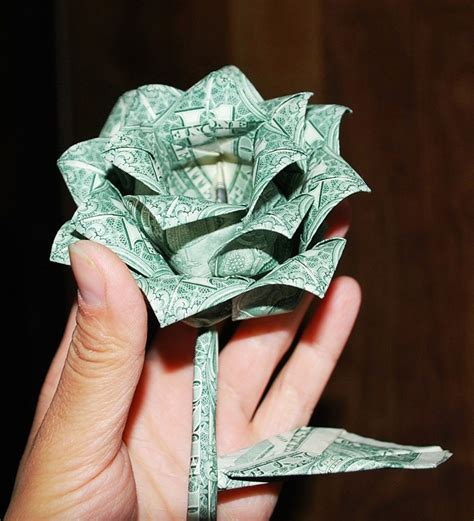 flower origami money